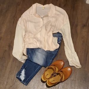 Free People Button Down Blouse